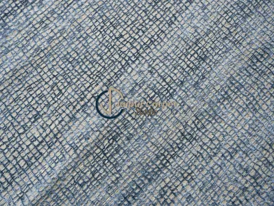 Cerulean Fusion – Handwoven Modern Blue Texture Rug