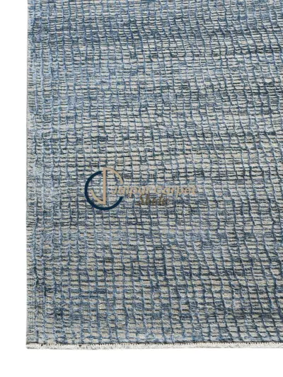 Cerulean Fusion – Handwoven Modern Blue Texture Rug