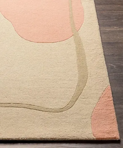 Eclipse Gold Abstract Hand Tufted Rug | Modern Geometric Carpet