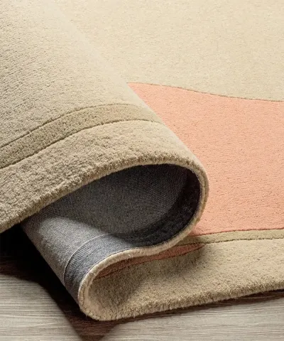 Eclipse Gold Abstract Hand Tufted Rug | Modern Geometric Carpet
