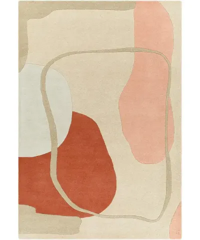Eclipse Gold Abstract Hand Tufted Rug | Modern Geometric Carpet